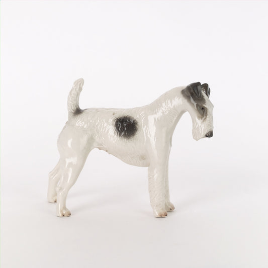 stehender Foxterrier Drahthaar | 684 | 16 cm | Unterglasurmalerei