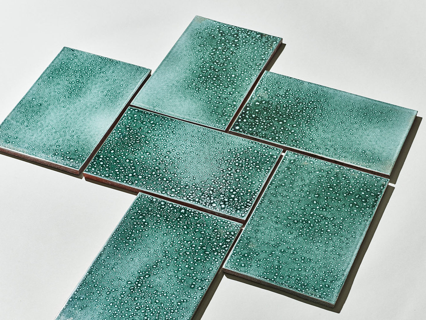 Wandfliese | Raindrops | Forest Green
