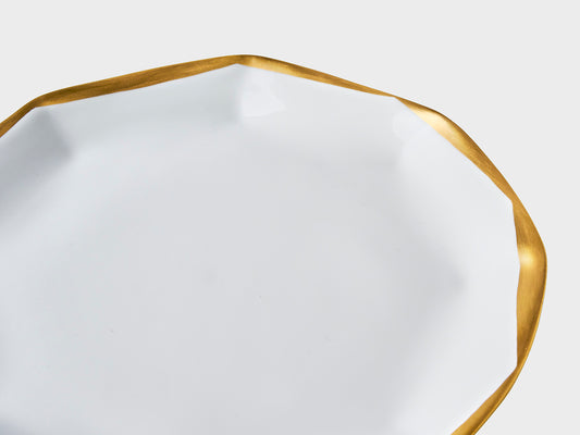 Teller | 20 cm | 1818 | weiß biskuit glasiert mit Goldstaffage