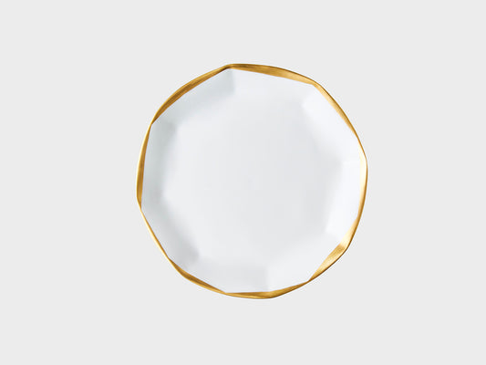 Teller | 20 cm | 1818 | weiß biskuit glasiert mit Goldstaffage