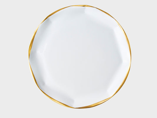 Teller | 31 cm | 1818 | weiß biskuit glasiert mit Goldstaffage