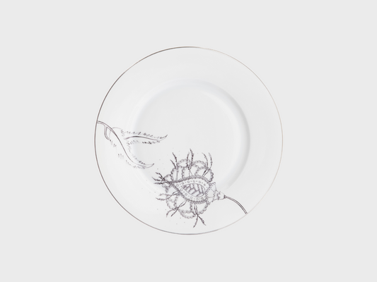 Frühstück-Dessert-Teller | 21 cm | 820 |2637P | Lebensblumen mit Platinrand