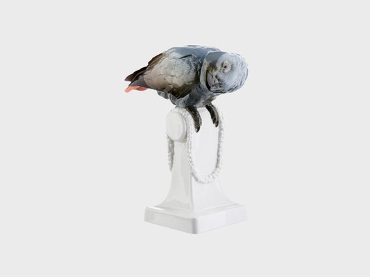 Papagei | 319 | Unterglasurmalerei | 23 cm | Ausführung II in grau