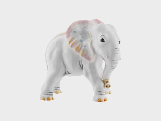 Elefant | 656 | 13 cm | handbemalt | Ausführung I in weiss/rosa