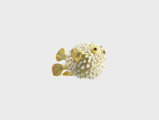 Igelfisch | 2008 | 6 cm | handbemalt | Ausführung I in gelb