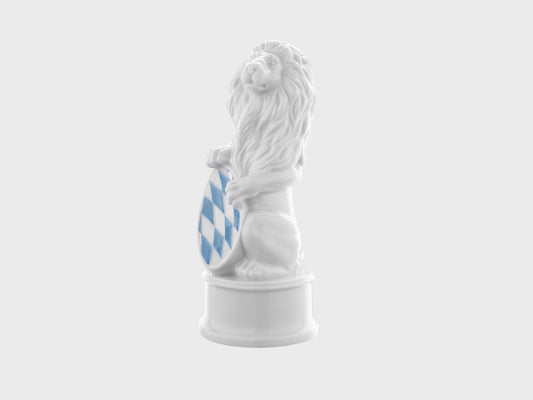 Löwe mit Wappen | 2181 | 12 cm | weiss-blau