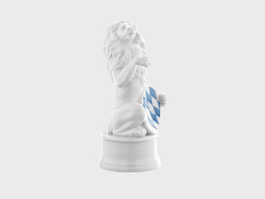 Löwe mit Wappen | 2182 | 14 cm | weiss-blau