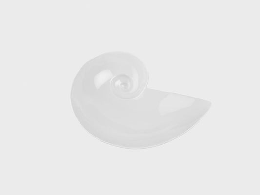 Mondschneckenschale | 20 cm | 1703/1 | weiss biskuit glasiert