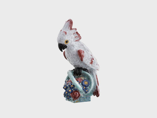 Kakadu mit Blumenkorb | M2/I | handbemalt
