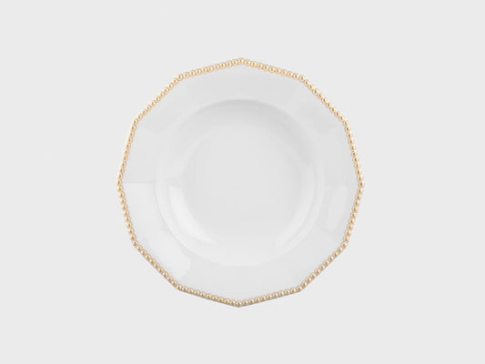 Teller tief | Perl | Gold | 25 cm
