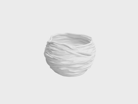 Vogelnest-Windlicht | 1750 | 7 cm | weiss biskuit