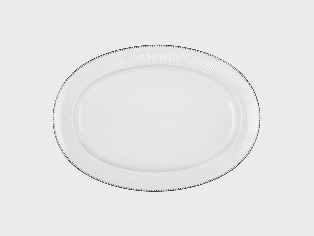 ovale Platte | 6 | 39 cm | 2452 | schwarze Zacken