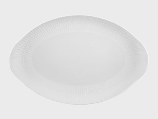 ovale Platte | 5 | 37 cm | weiss biskuit glasiert