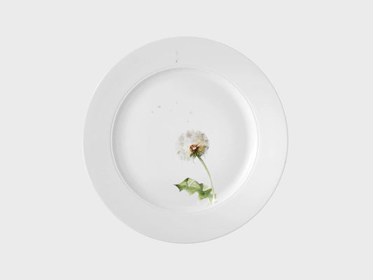 Speiseteller | 27 cm | 820 | 2648 | Pusteblume auf weiss biskuit glasiert