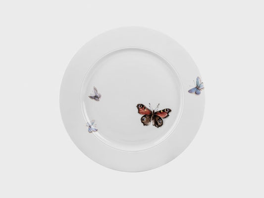 Speiseteller | 27 cm | 820 | 2655 | Papilio auf weiss biskuit glasiert