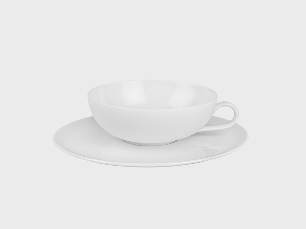 Tee-Tasse | 194/2 | 2627 |weiss biskuit und glasiert