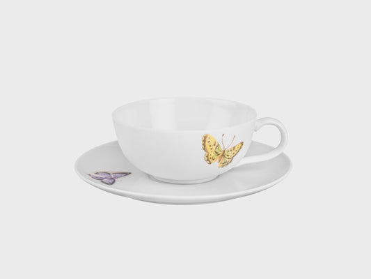 Espresso-Tasse | 193/3a | 2627 | 2655 | Papilio auf weiss biskuit glasiert
