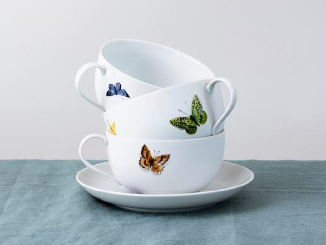 Espresso-Tasse | 193/3a | 2627 | 2655 | Papilio auf weiss biskuit glasiert