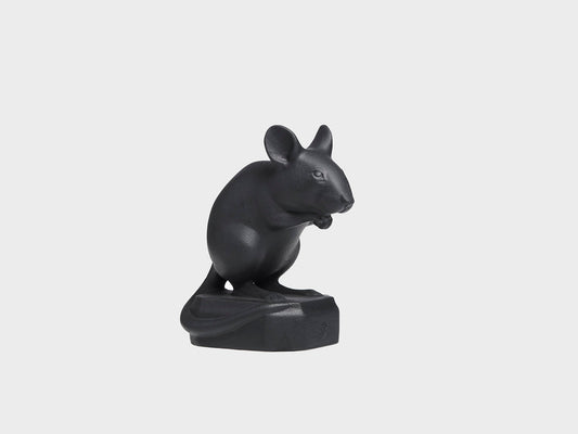 sitzende Maus Karl | 474QS | 7 cm | schwarz biskuit