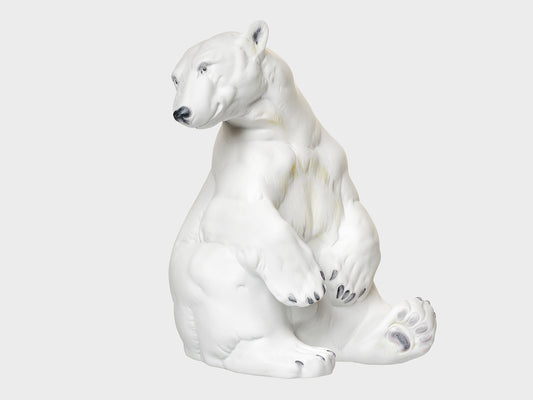 Eisbär | 392Q | 22 cm | weiss biskuit handbemalt