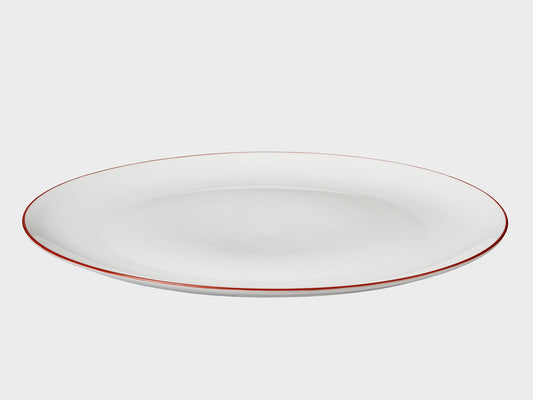 Teller Coupe | Lotos | Roter Farbrand | 27 cm
