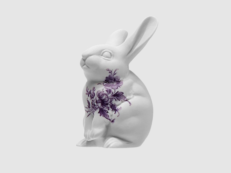 "Hase ""Fritz"" | 753/1Q | 7 cm | B1 | violett in weiss biskuit"