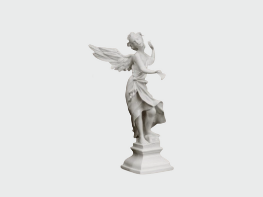 Engel mit Notenblatt | 862 | 19 cm | glasiert und elfenbeinfarbig gebrannt