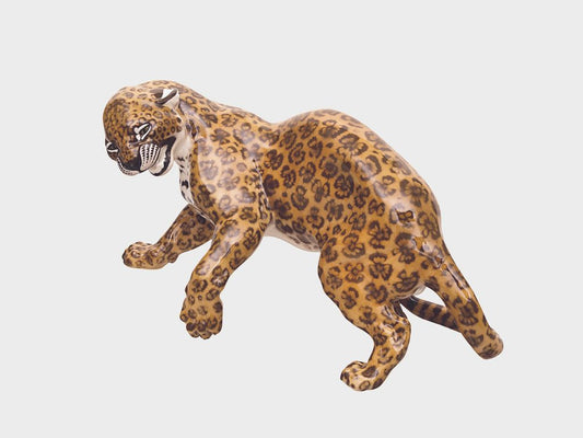 schlagender Leopard Zola | 142 | 17 cm | Unterglasurmalerei