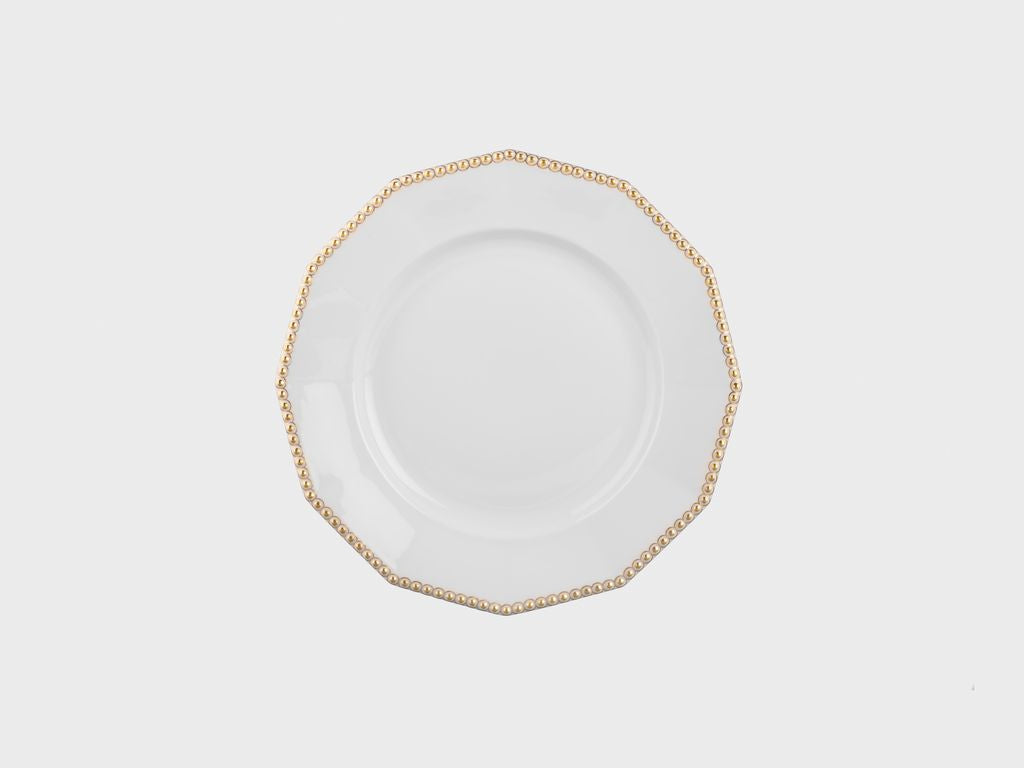 Plate | Perl | Gold | 21 cm