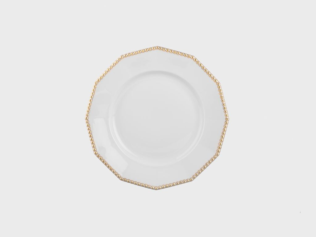 Teller | Perl | Gold | 21 cm