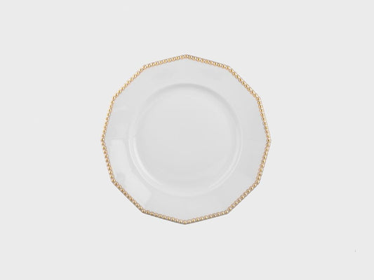 Teller | Perl | Gold | 21 cm
