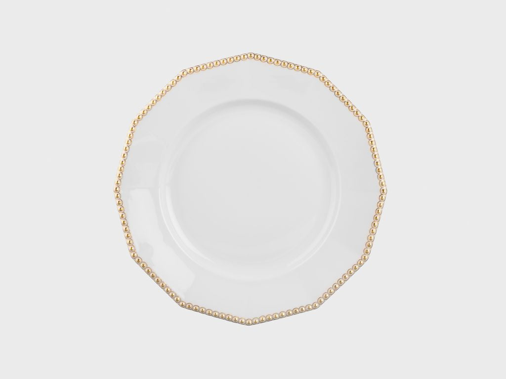 Plate | Perl | Gold | 26 cm