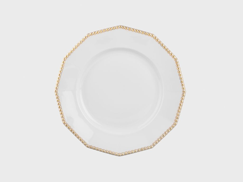 Teller | Perl | Gold | 26 cm