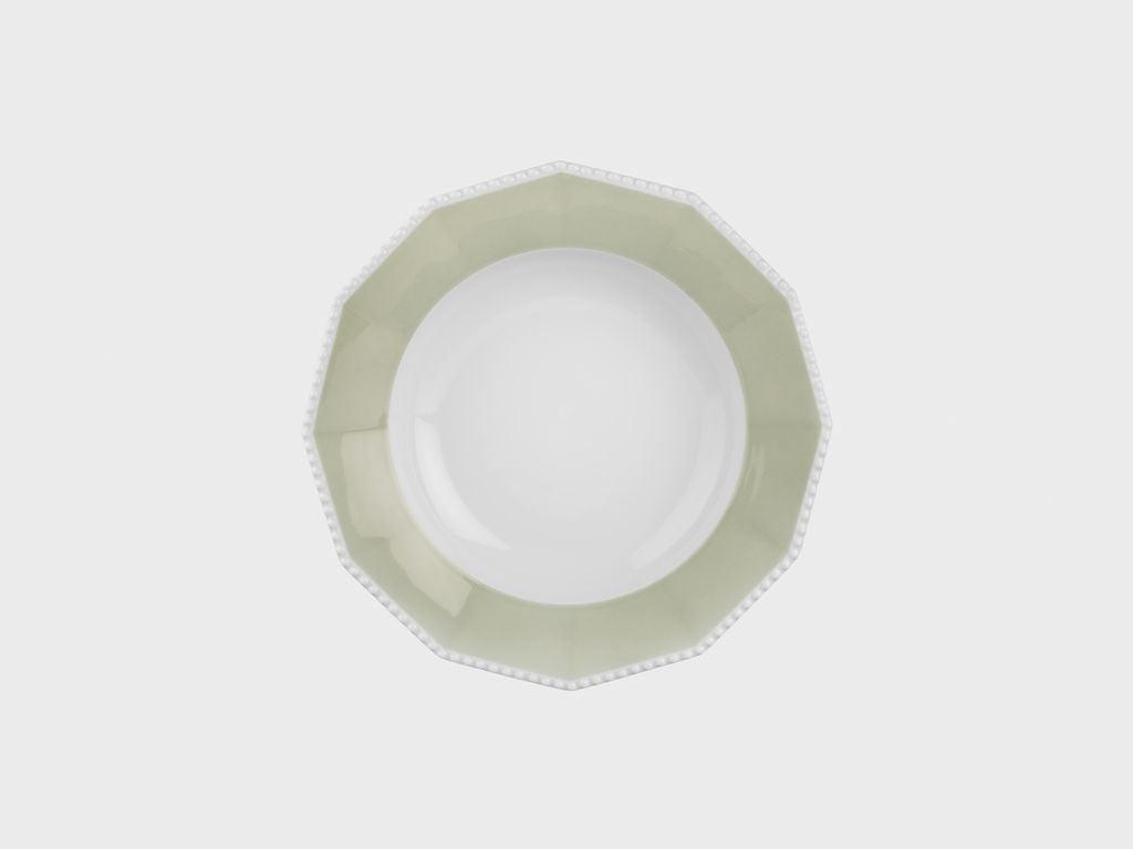 Plate deep | Perl | Symphony green | 22 cm