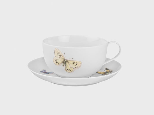 Kaffee-Tasse | 193/1 | 2627 | 2655 | Papilio auf weiss biskuit glasiert