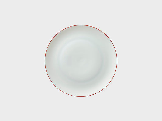 Plate Coupe | Lotos | Red colour rim | 16 cm