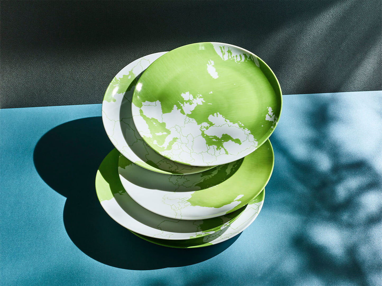 14-teiliges Set |  Teller | Global Service | Grün |  28 cm
